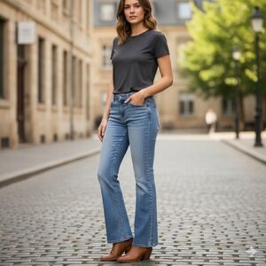 Levis 560 Slender Boot Cut Jeans Womens 14 Blue Denim Casual Everyday Classic